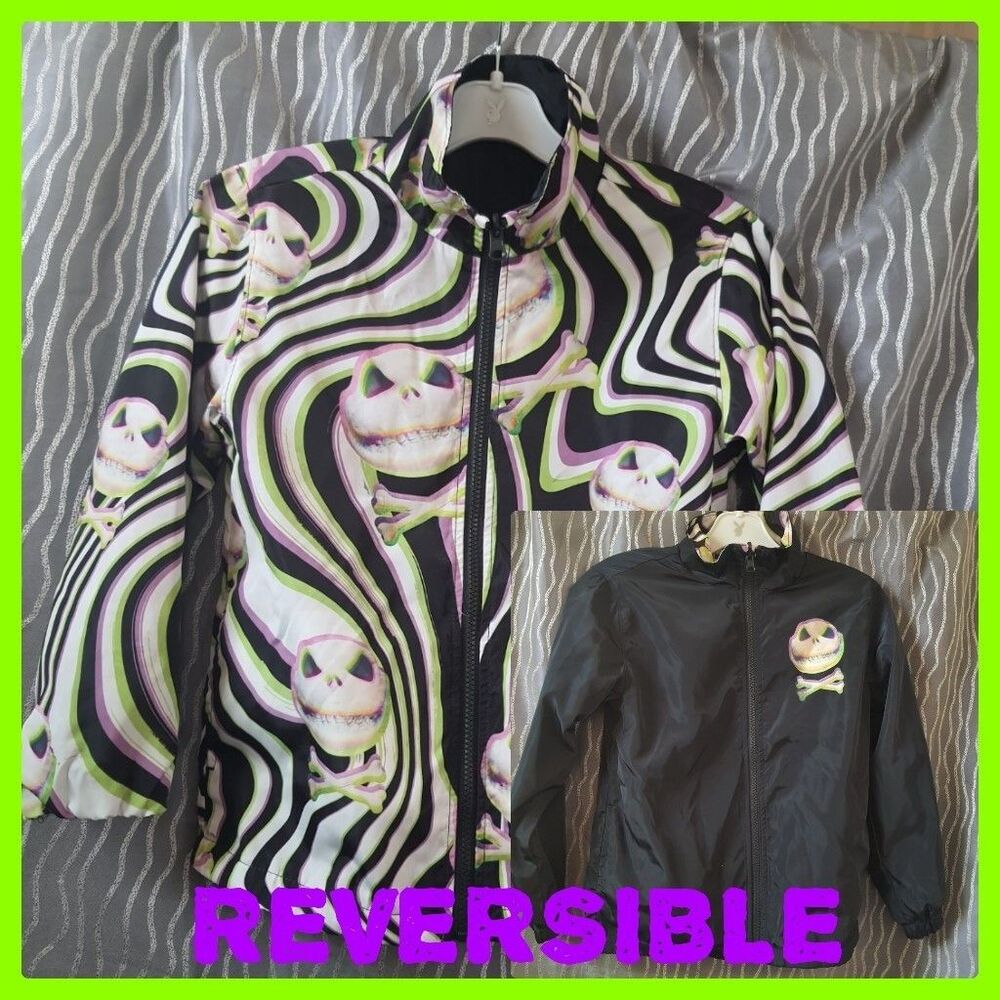 Disney Jack Skellington Bomber Jacket Kids Medium Nightmare Before Christmas